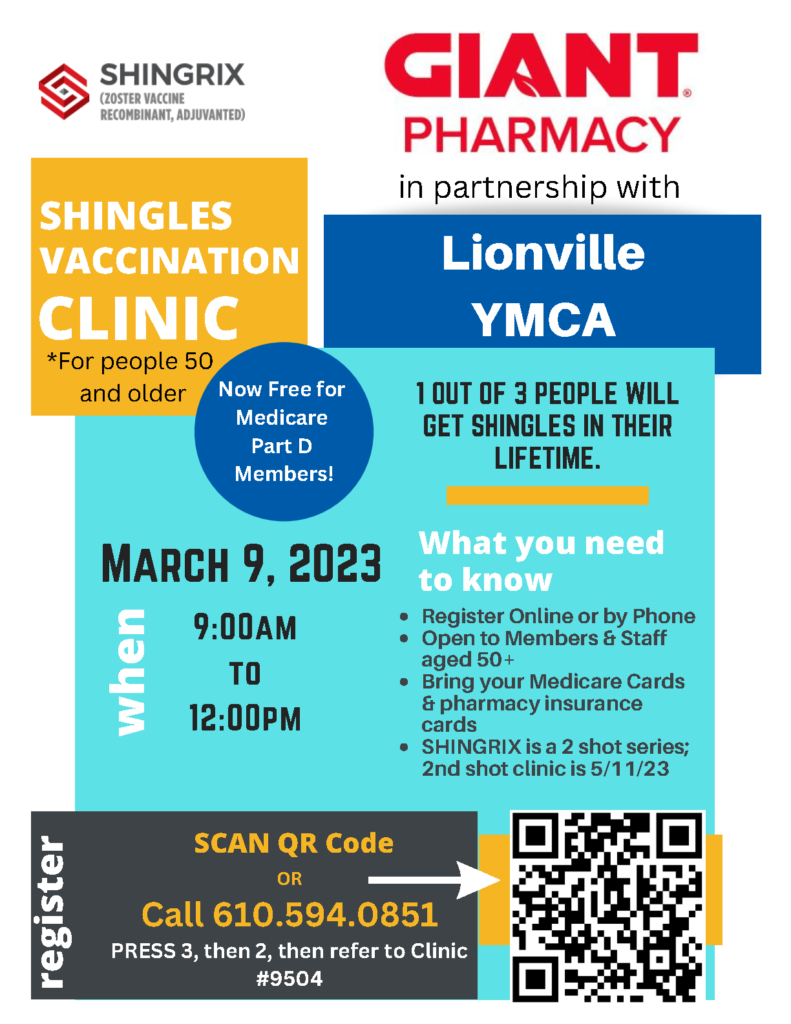 Shingles vaccine clinic at the Lionville YMCA